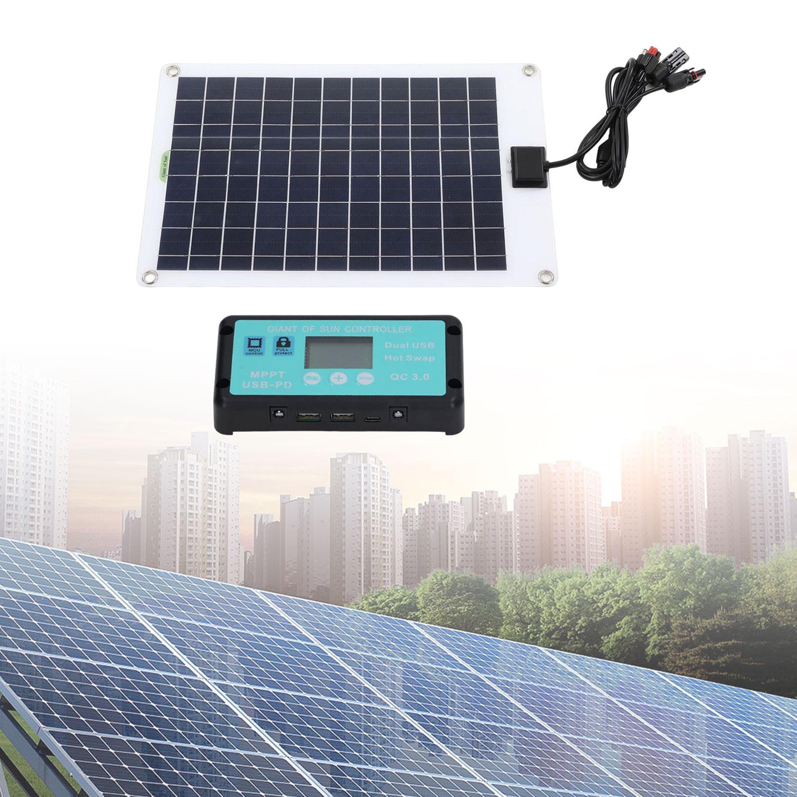 Solar Panel with Dual USB Mppt Controller Solar Charge Controller Waterproof