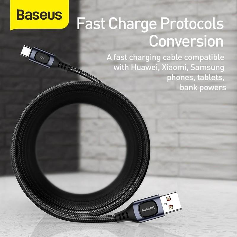 Cáp sạc nhanh siêu bền Baseus Flash Multiple Fast Charge Type C LV845- Hàng chính hãng.