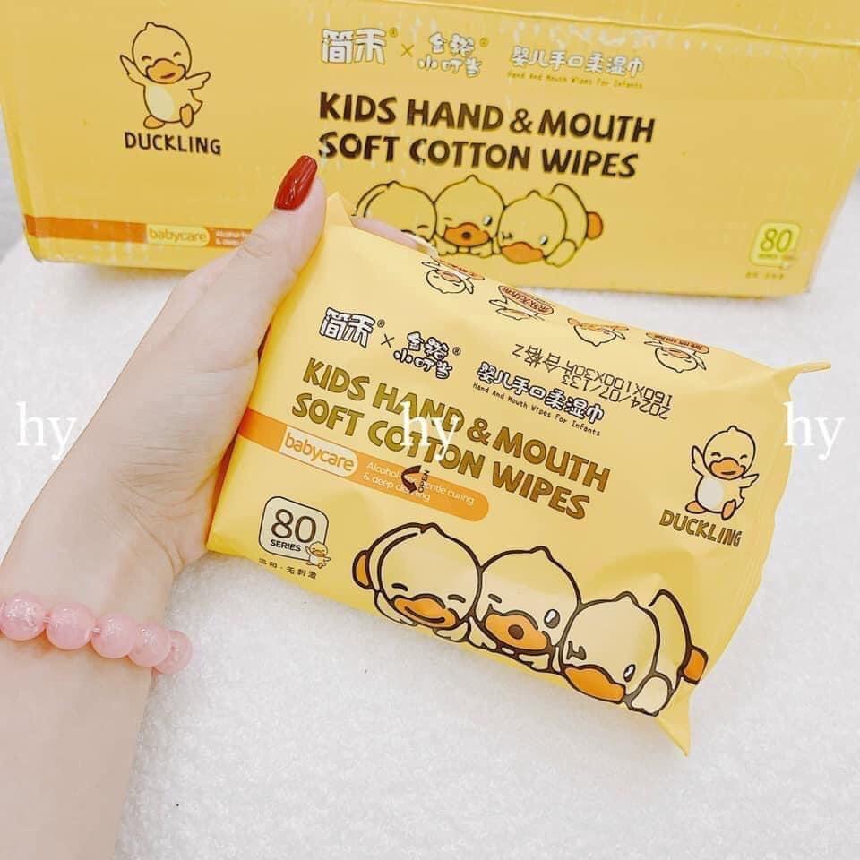 Giấy Ướt - Khăn Giấy Ướt Con Vịt Vàng Thùng carton 10 Gói