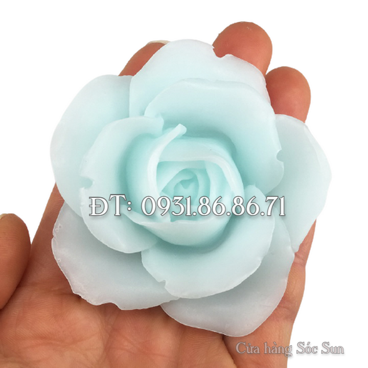 Khuôn silicon hoa hồng cánh bầu loại 7 cm - Mã số 1457