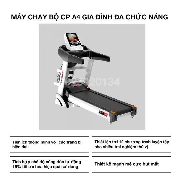 Máy Chạy Bộ CP A4 Gia Đình Đa Chức Năng