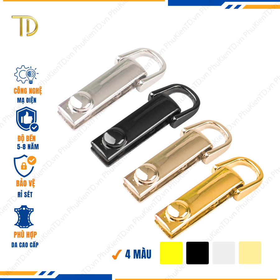 Nẹp túi xách, khoen d túi xách, khoen quai túi xách, công nghệ mạ điện độ bền 5 - 8 năm