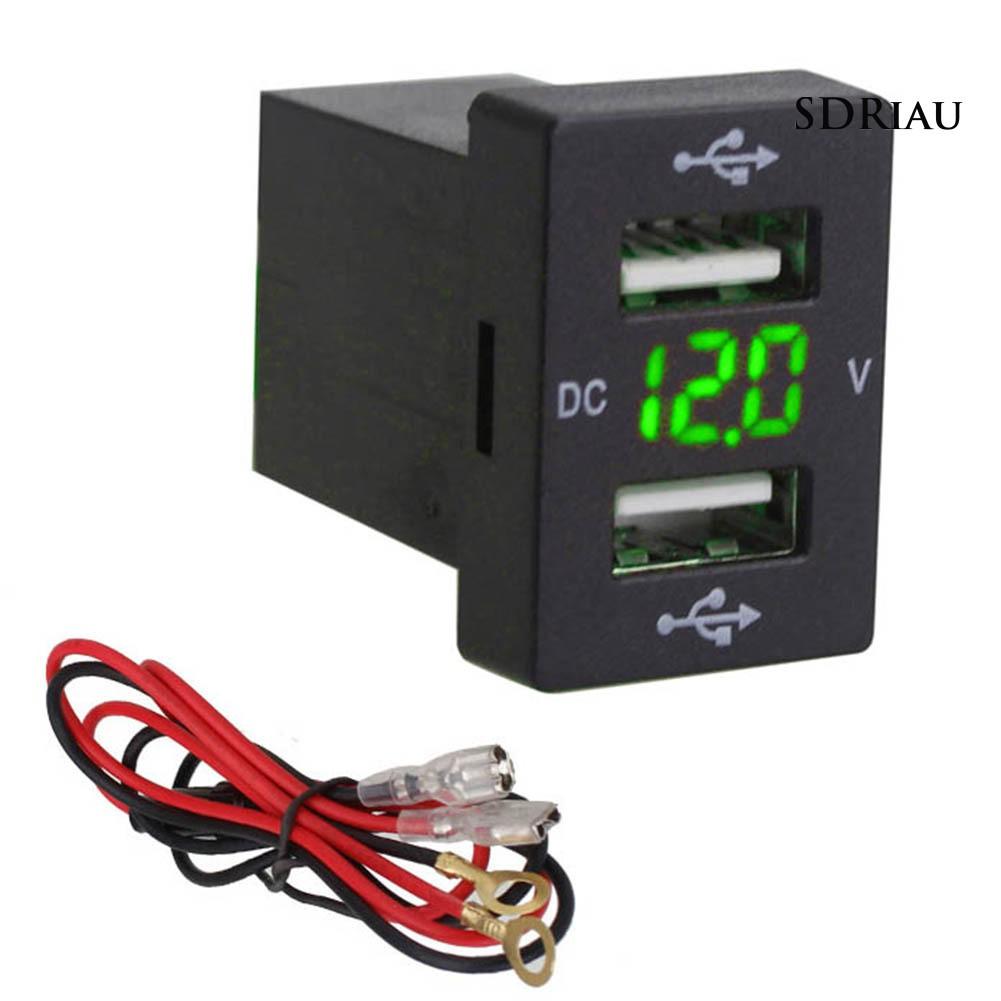 Tẩu Sạc Usb Kép Hiển Thị Điện Áp Cho Xe Hơi Toyota Corolla Ralink