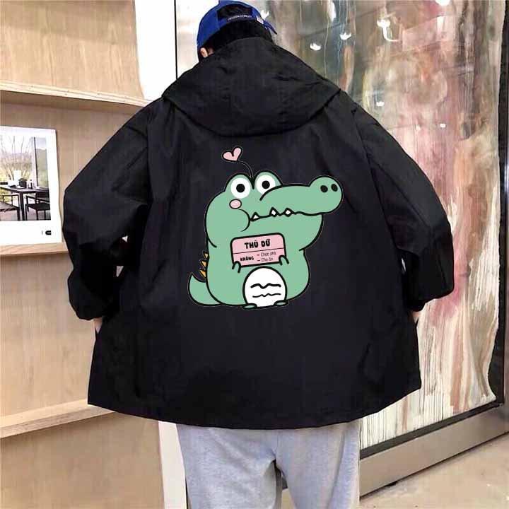 Áo Khoác Dù 2 Lớp Ép Hình Form Rộng Có Nón Nam Nữ Unisex - TÂM SHOP