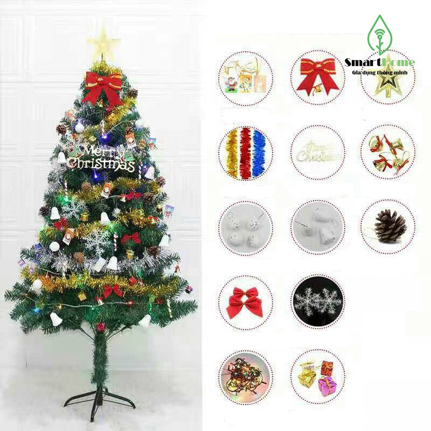 Cây Thông Noel, Tán Lá Rộng, Dày Dặn, Dễ Vận Chuyển, Lắp Ghép; Thiết Kế Thân Vững Chắc; Thân Thiện Với Môi Trường và Trẻ Nhỏ, Có Thể Tái Sử Dụng Nhiều Lần