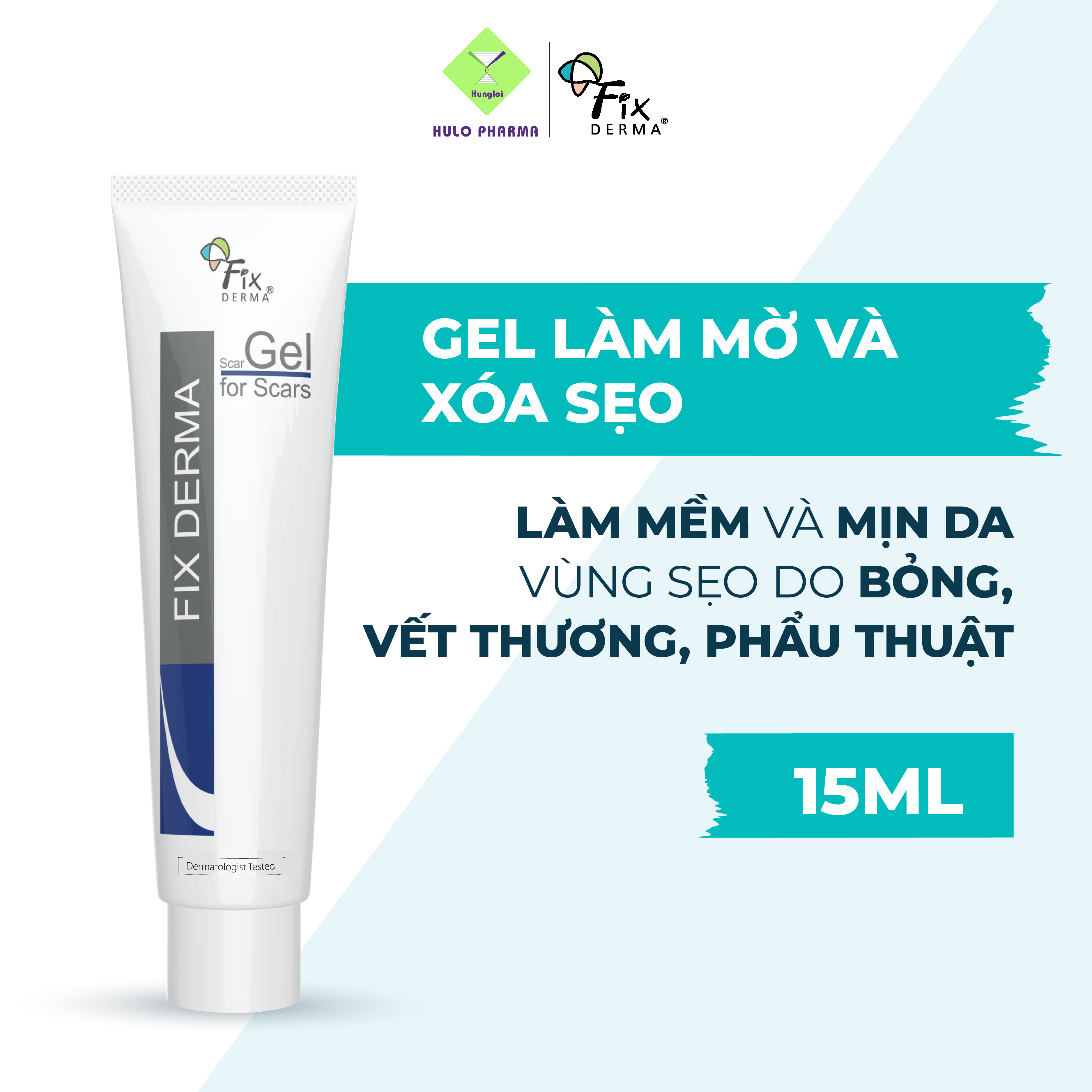 Gel làm mờ sẹo Fixderma Scar gel (15ml)