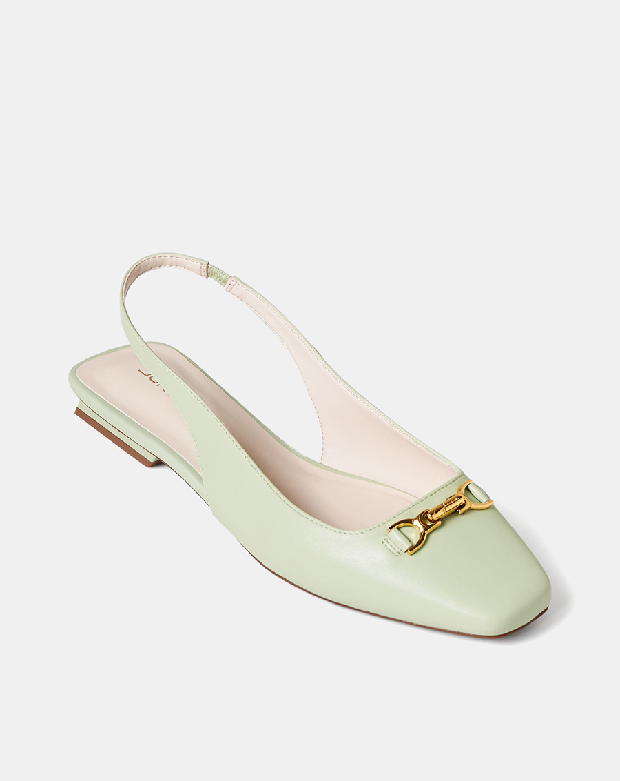 Giày Búp Bê Nữ 3cm Thời Trang JUNO Slingback Khoá Trang Trí Juno BB03121