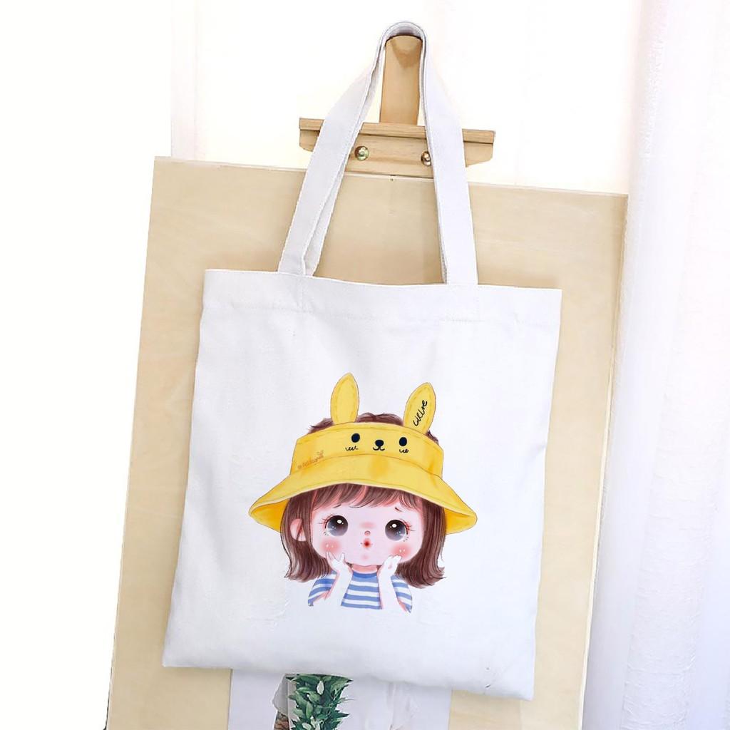 TÚI TOTE VẢI CANVAS CẶP ĐÔI ĐÁNG YÊU