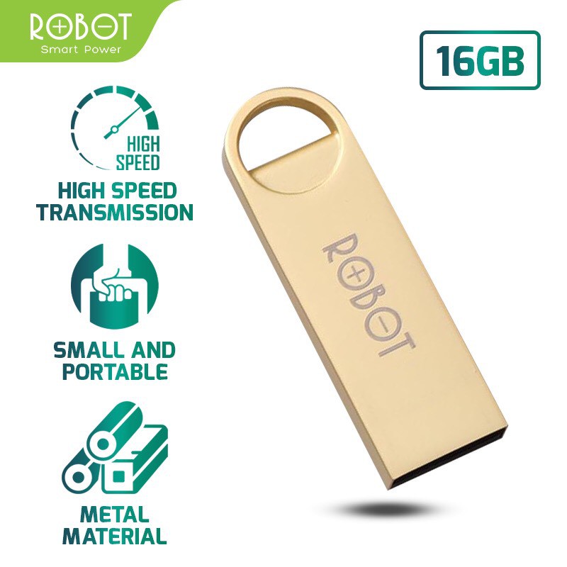 USB Thiết Bị Lưu Trữ  Vỏ Kim Loại Sang Trọng- ROBOT 16GB/32GB - Hàng Chính Hãng