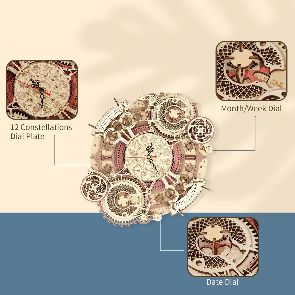 Mô hình Cơ động học Đồng hồ treo tường Zodiac Wall Clock LC601