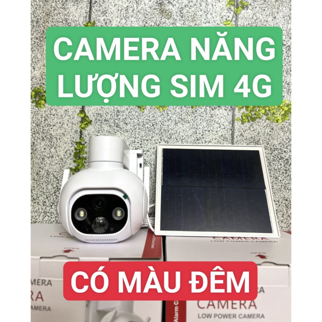 (Lỗi 1 đổi 1) Camera năng lượng mặt trời 4g ICSEE quan sát 4K bên ngoài, năng lượng mặt trời, không dùng điện, có pin APP iCSee - Hàng nhập khẩu