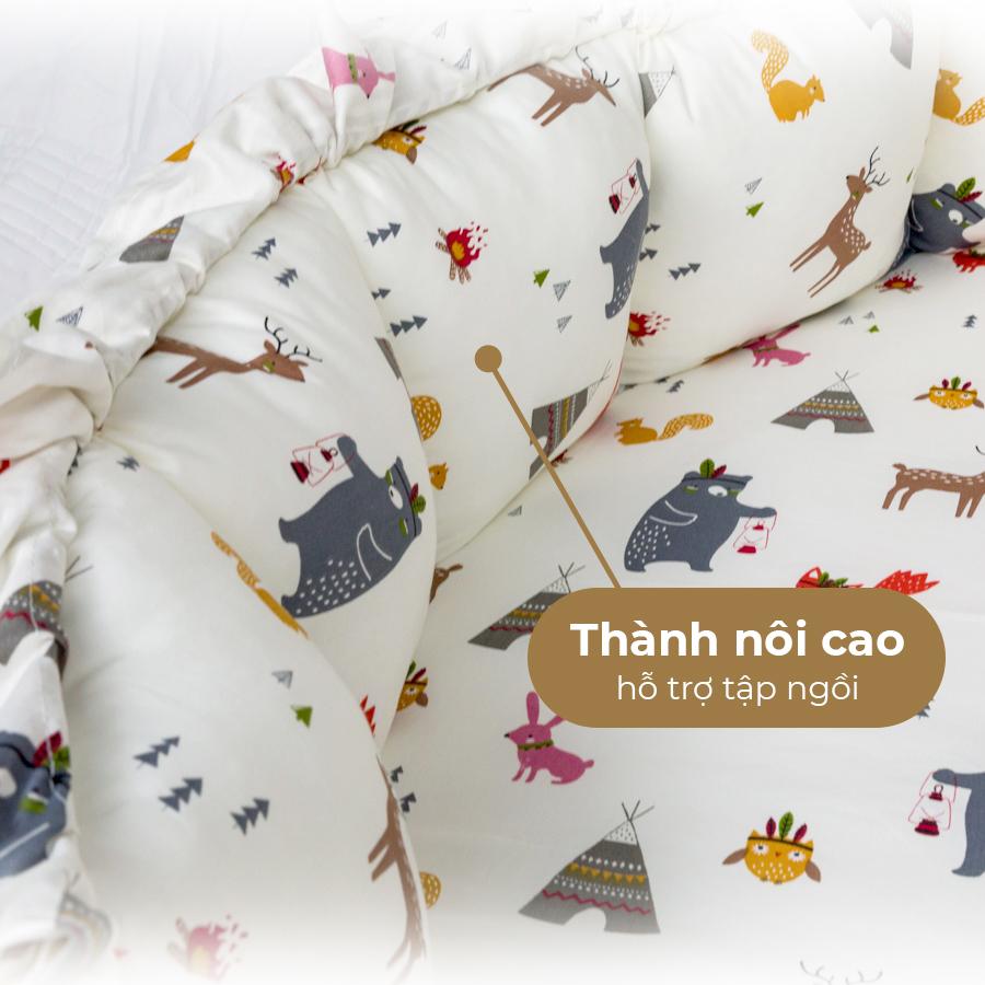 Nôi Hoa Vải Trẻ Em Khang Home Tiện Lợi Và An Toàn Cho Bé Đường Kính 75cm