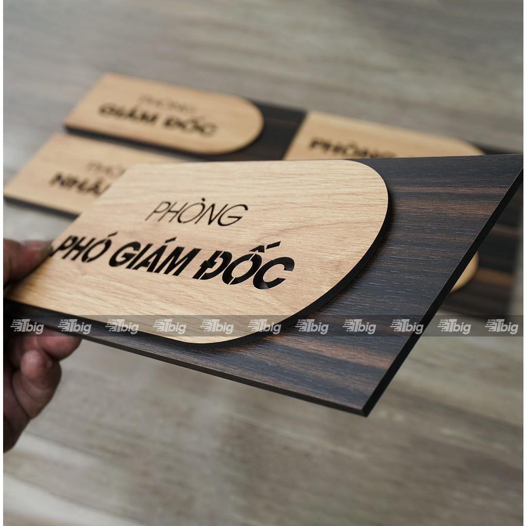 Bảng tên văn phòng công ty bằng gỗ cắt laser làm nội dung theo yêu cầu