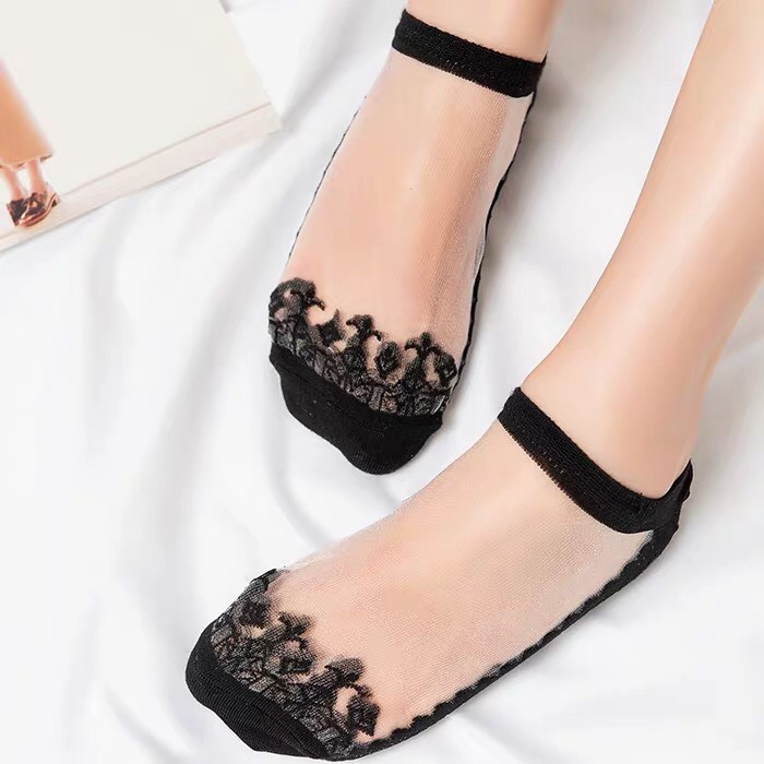 Tất đi giày bệt, tất ren đi giày búp bê, vớ nữ ren, vớ đi giày búp bê