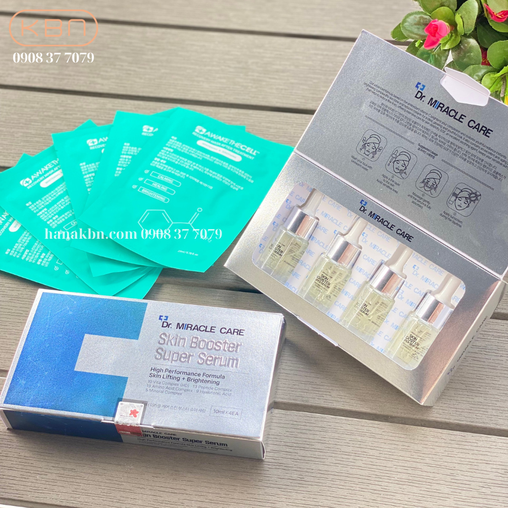 Combo 2 Bộ SKIN BOOSTER SUPER SERUM - Serum Dưỡng Da Cao Cấp Hàn Quốc + Tặng 5 Mặt Nạ Soothing