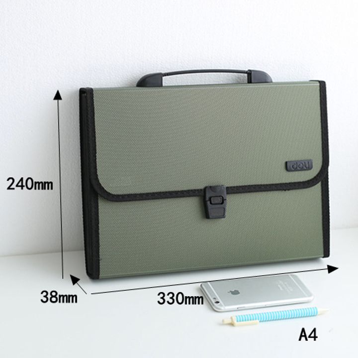 Cặp Tài Liệu 12 ngăn quai sách Deli 5556