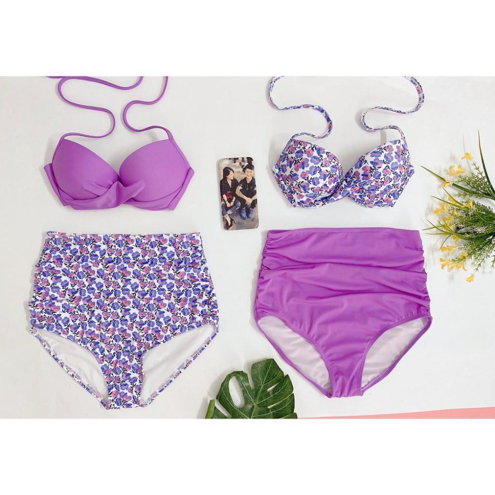 Bikini hai mảnh họa tiết hoa tim siêu hot _ hot trend ( Hàng loại 1)