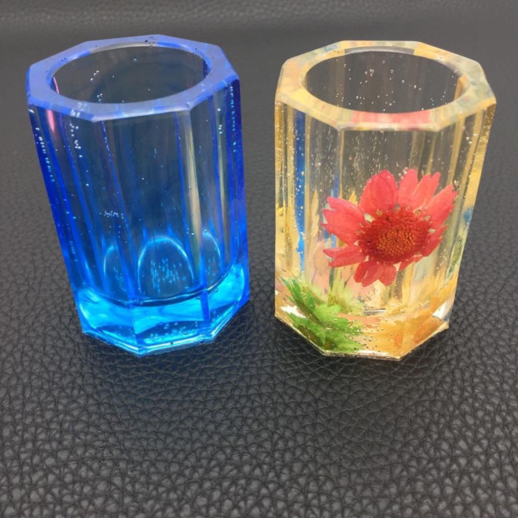 5 Sets Silicone Mould DIY Resin Art Mold Craft Pen Pot Cup Dried Flower Mold
