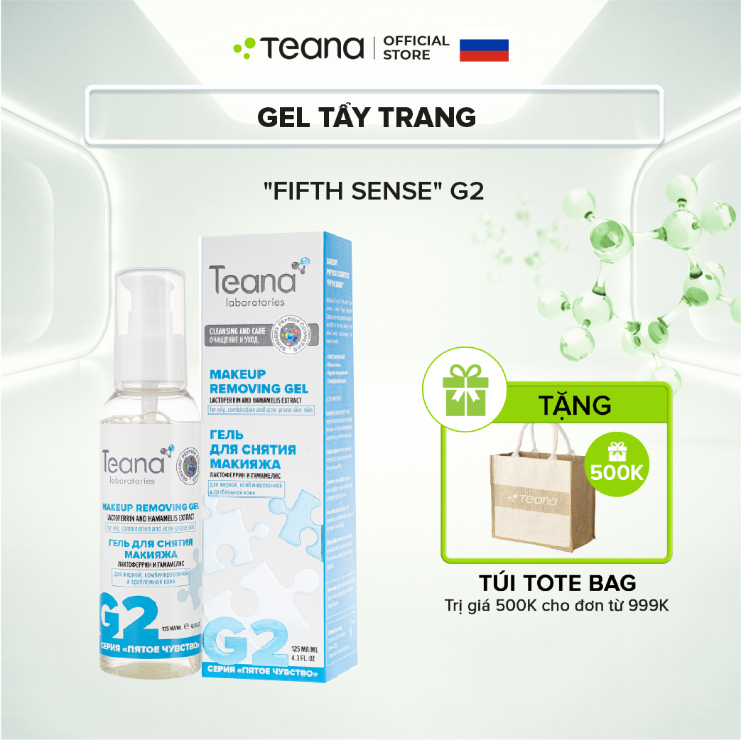 Gel tẩy trang Teana &quot;Fifth Sense&quot; G2 chiết xuất cây phỉ và Lactoferrin