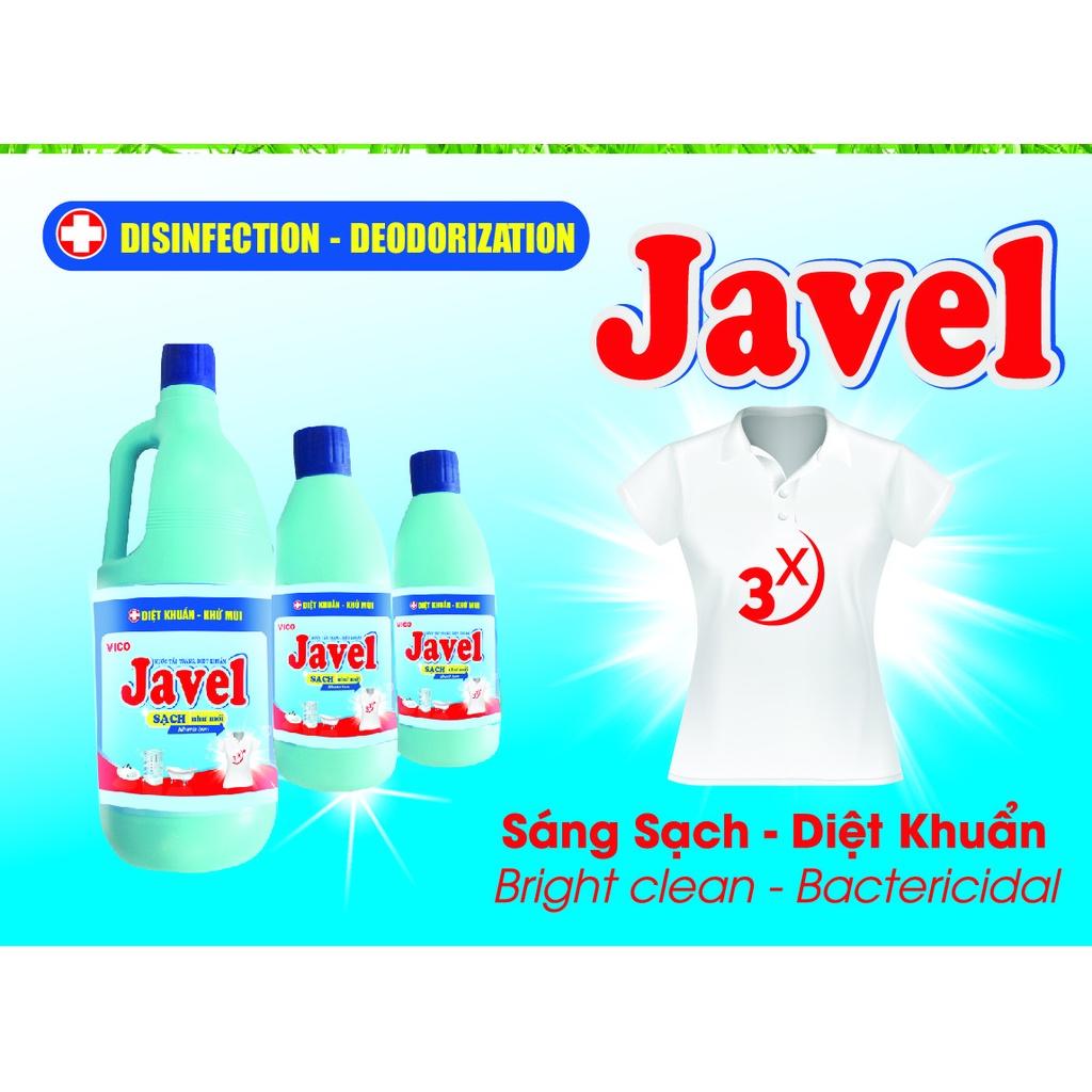 Nước Tẩy JAVEL quần áo trắng sạch như mới, Chai 500ml