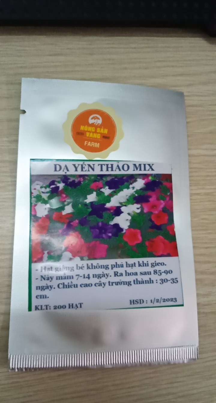 Hạt giống Hoa Dạ Yên Thảo Mix Màu ( Gói 100 hạt ) - Nông Sản Vàng