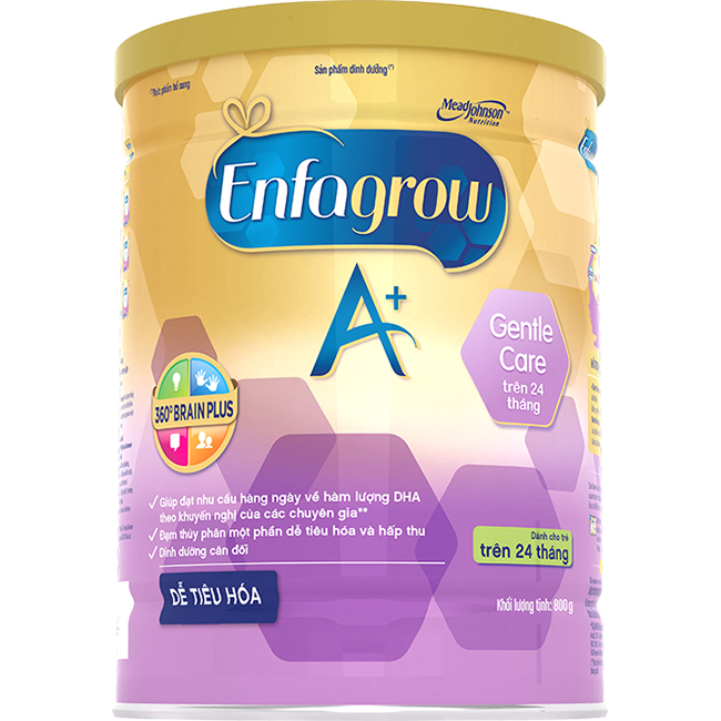 Sữa Bột Enfagrow A+ Gentle Care Cho Trẻ Trên 24 Tháng (800g)