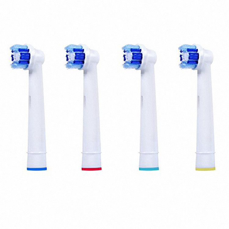 Cho máy Braun Oral-B, Bộ 4 đầu bàn chải đánh răng điện Dan House SB-20A, tẩy sạch cao răng, làm sạch vết ố, chăm sóc nưới lợi, loại cước mềm