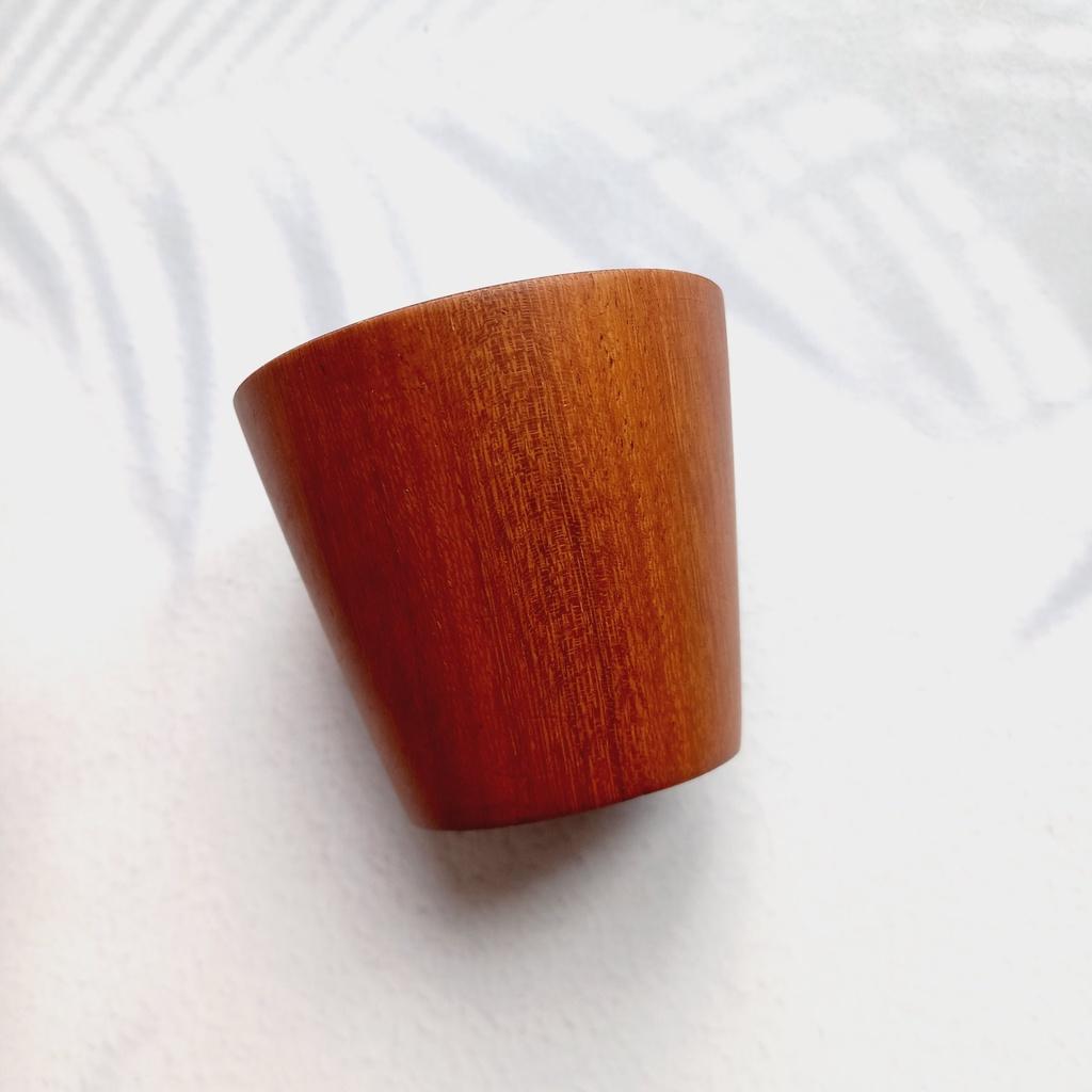 Cốc Gỗ Cốc Gỗ Gõ Màu Cam Thân Trụ Xinh Xắn 7x8cm Uống Nước, Trà, Cà Phê, Cốc Gỗ Decor Trang Trí Chụp Ảnh