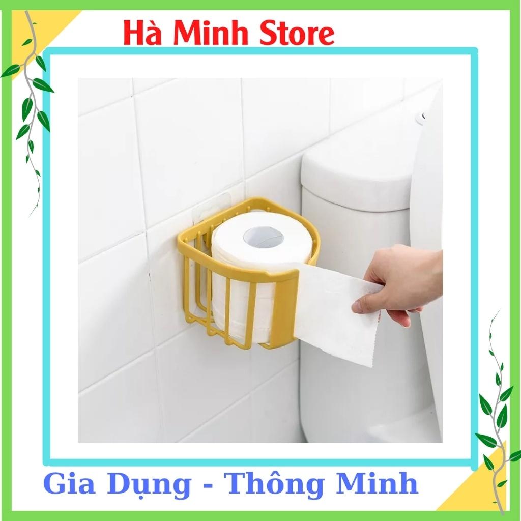 Giỏ Đựng Giấy Vệ Sinh - Giá Để Giấy Vệ Sinh Gắn Tường Tiện Dụng Tặng Kèm Mếng Dán