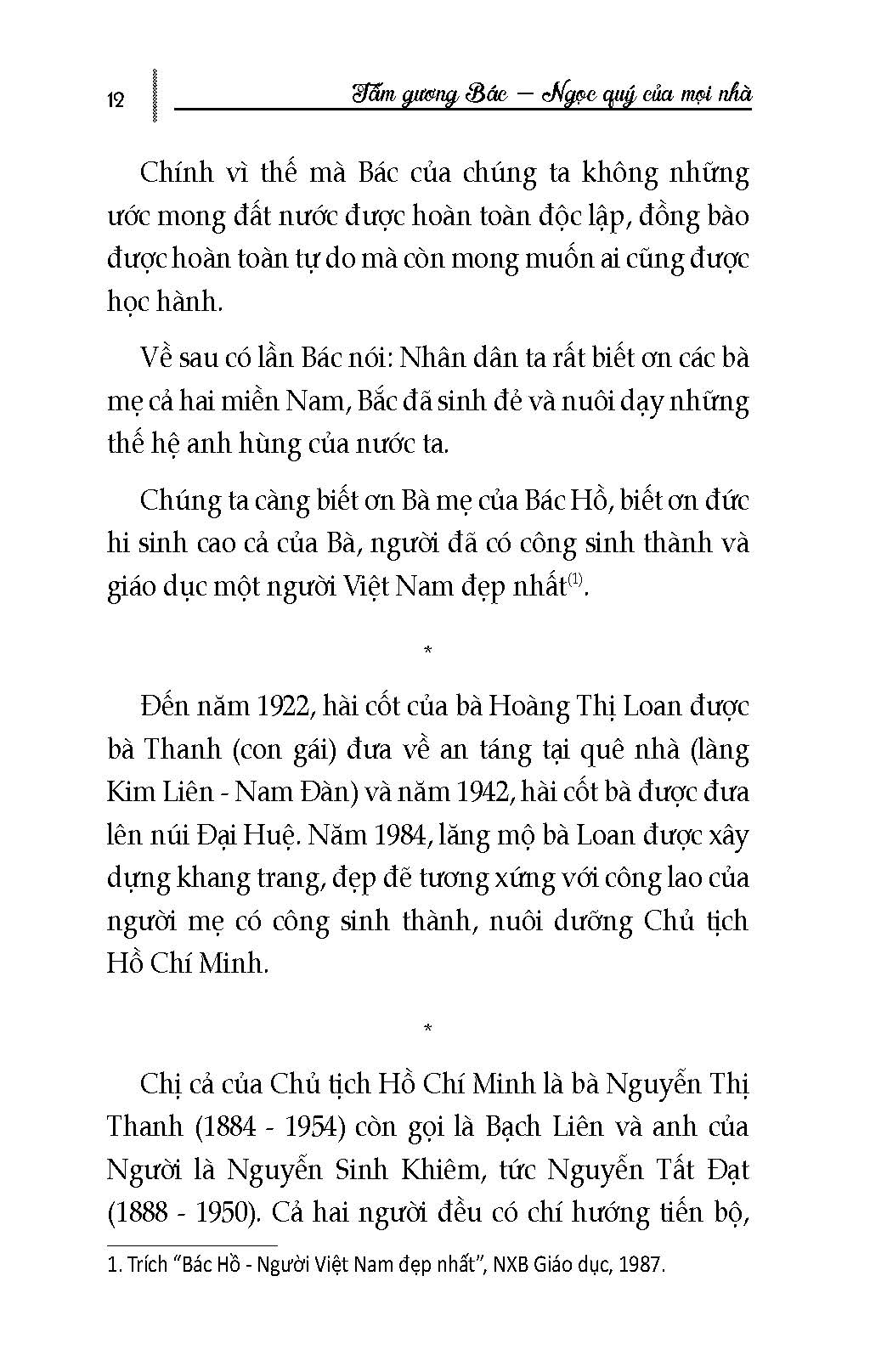 Tấm Gương Bác - Ngọc Quý Của Mọi Nhà - Quê Hương Nghĩa Nặng Tình Sâu