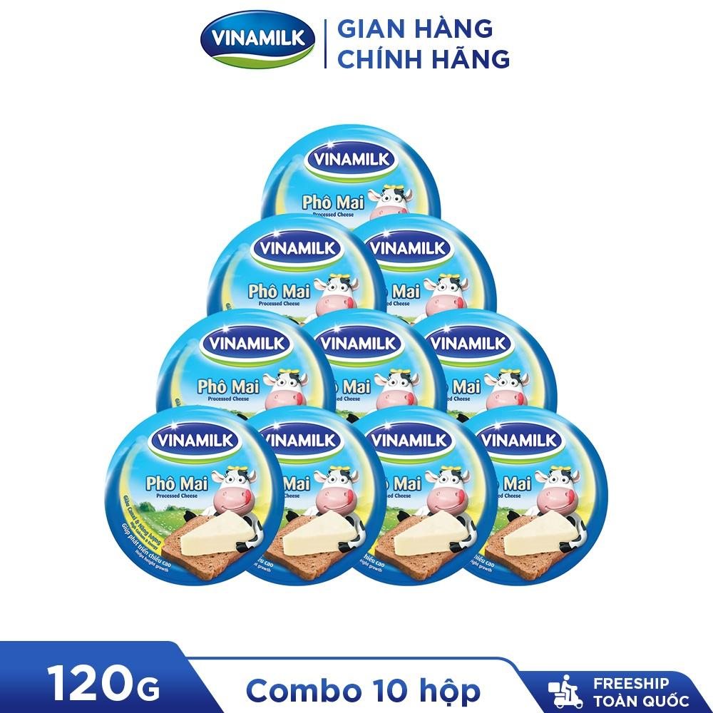 10 Hộp Phô mai Vinamilk - Hộp giấy 120g