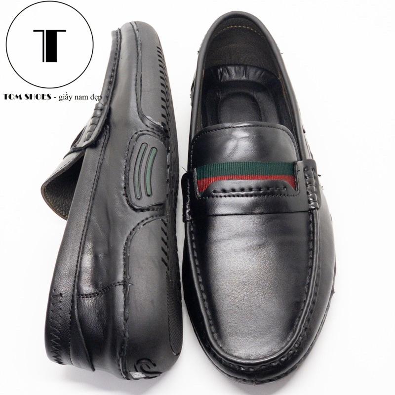 Giầy lười slipon da bò thật 100% Tomshoes