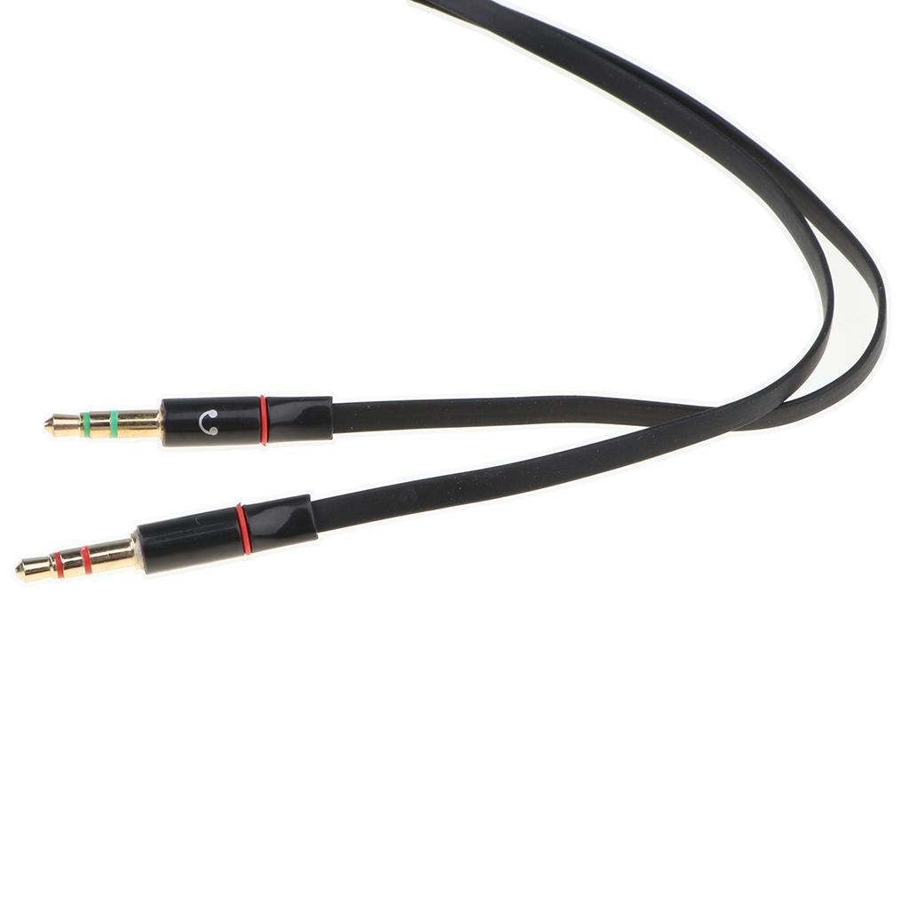 5 Pieces Audio Headphone Mic Splitter Cable Female to 2 Dual Male