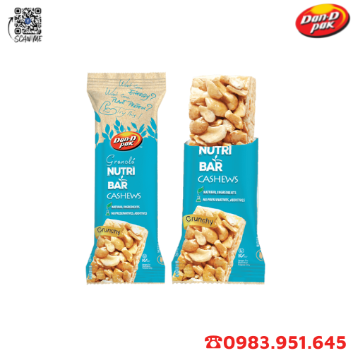 Combo 5 Thanh Granola Hạt Điều 30g Dan D Pak