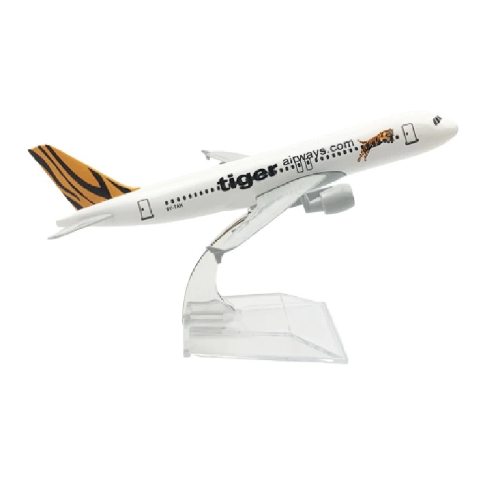 Mô hình máy bay tĩnh A320 Tiger Air 16cm