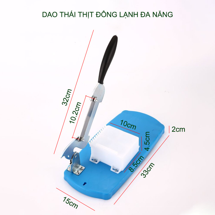 Dao thái thịt đông lạnh NG02, thái đồ đa năng thành lát mỏng, đế nhựa ABS