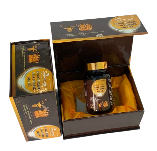 Senvimex ĐÔNG TRÙNG SÂM NHUNG ĐẠI BỔ Hộp 30 viên - Bổ thận, tráng dương, tăng cường sinh lực, Lisse