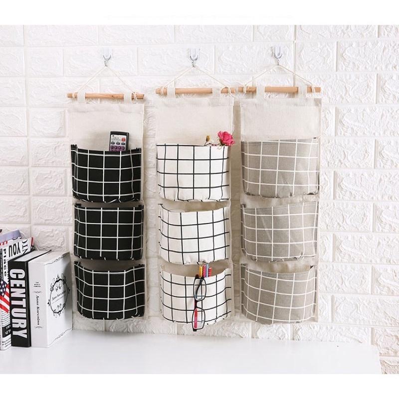 Túi đựng đồ dạng treo 3 tầng đa năng decor hình ngộ nghĩnh