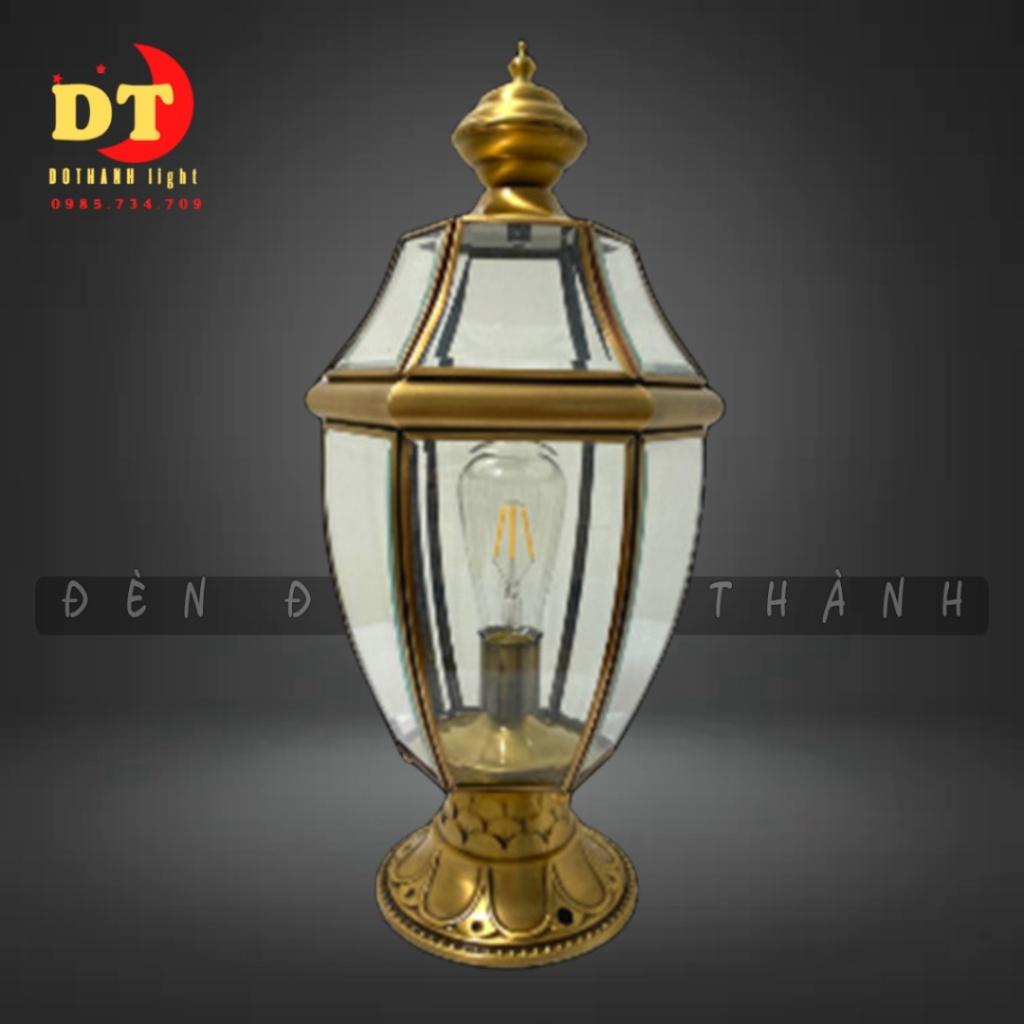 Đèn trụ cổng đồng cao cấp sang trọng HTLQ tcd
