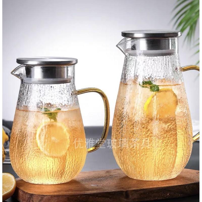 Bình nước thủy tinh chịu nhiệt 400*c sần 1,2 lít và 1,6 lít