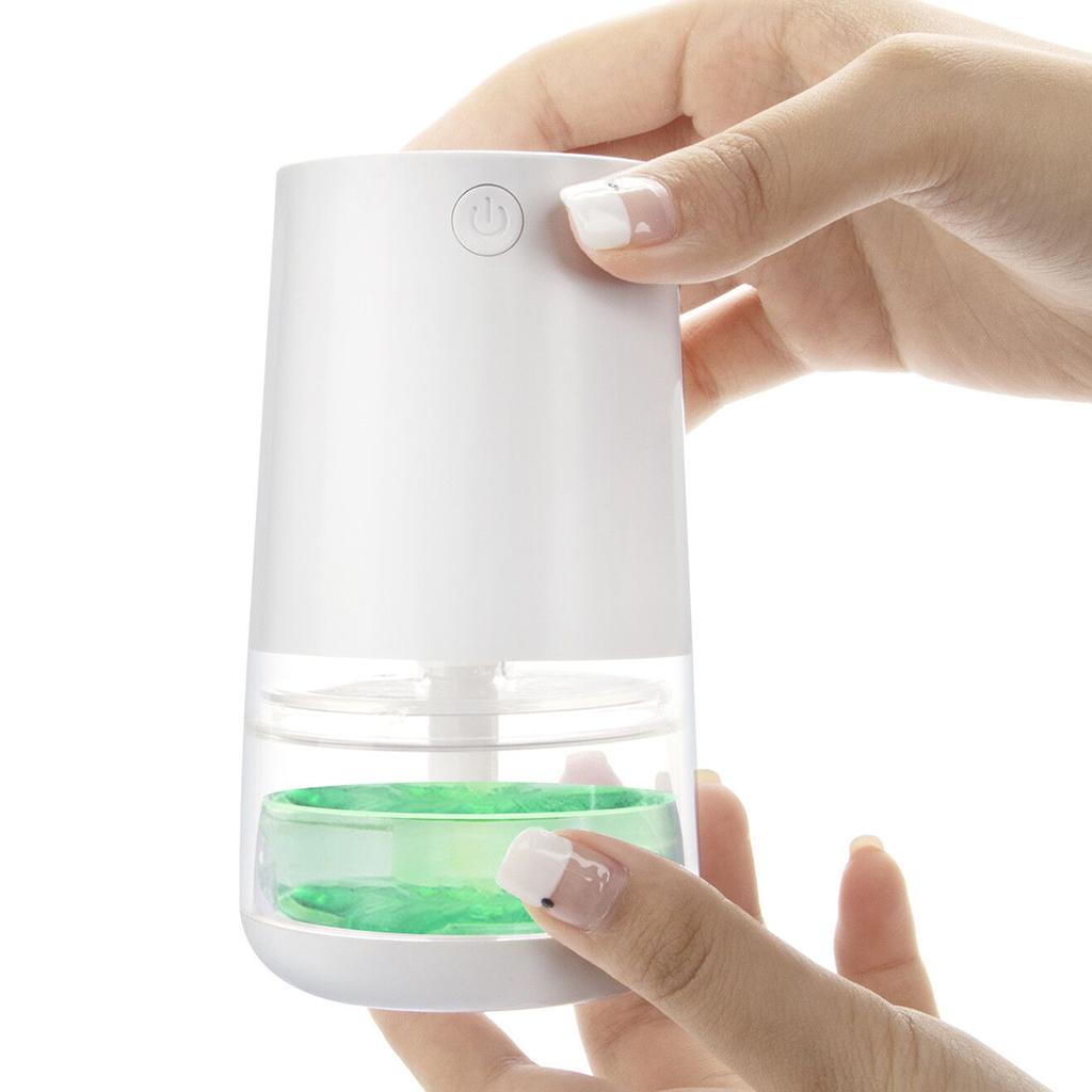Máy khử trùng tay cảm ứng tự động với bình cồn dung tích 150ml tích hợp xịt xà phòng dùng pin tiện lợi