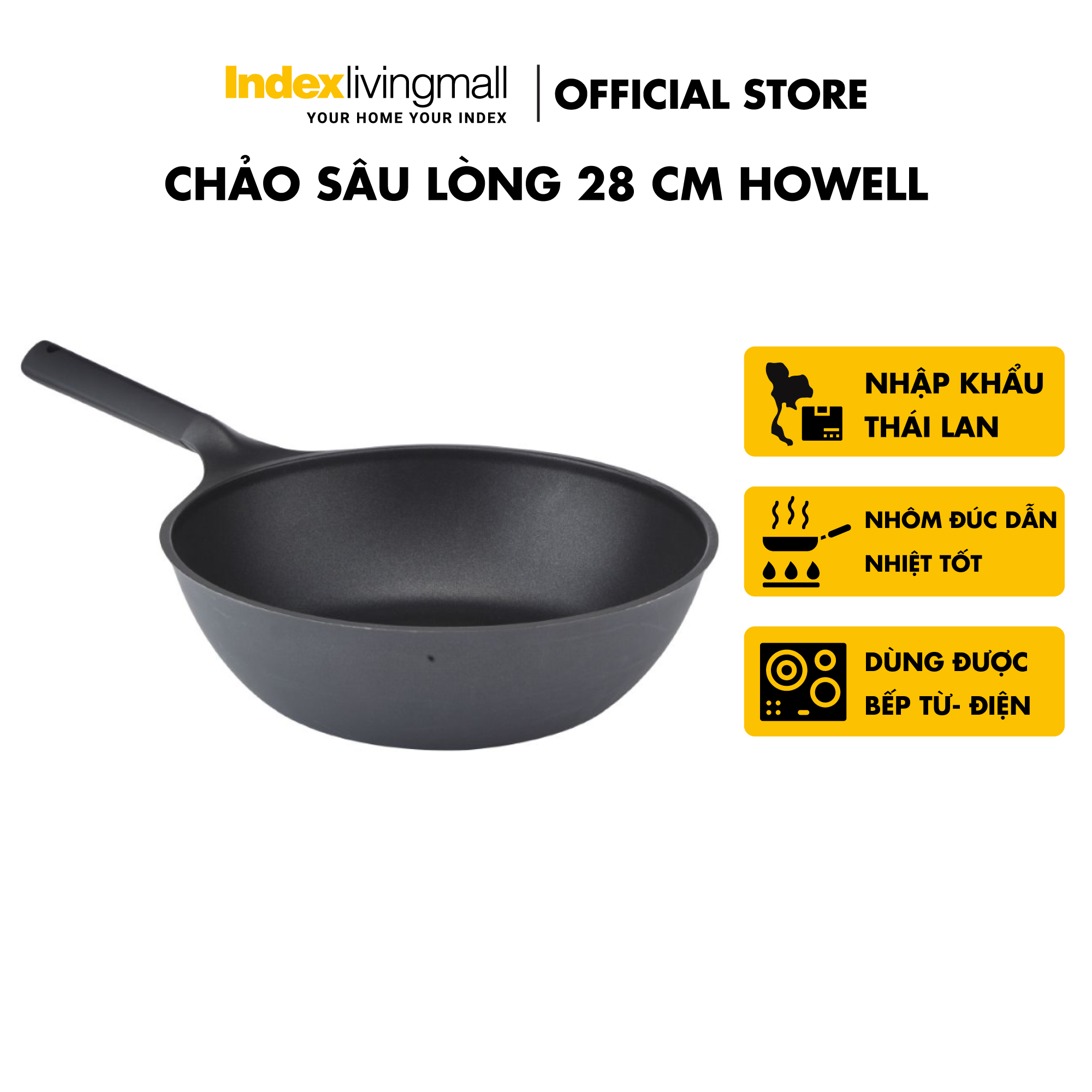 Chảo Sâu Lòng 28cm HOWELL Index Living Mall