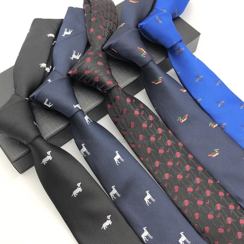 Cà vạt nam hoạ tiết dệt cao cấp bản 6cm