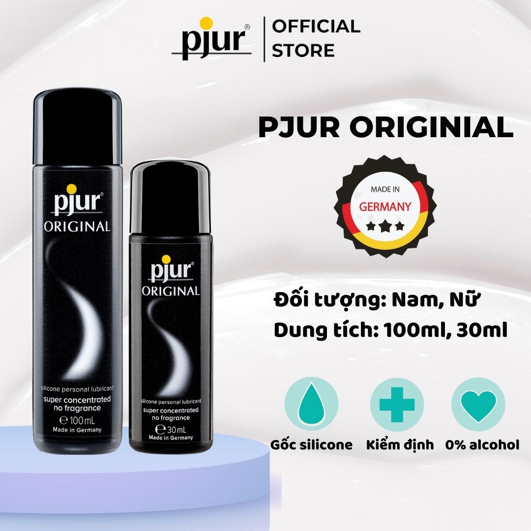 Gel bôi trơn silicone Pjur Original cho nam nữ chai 100ml có hiệu quả cao, không gây bết dính an toàn cho mọi loại da