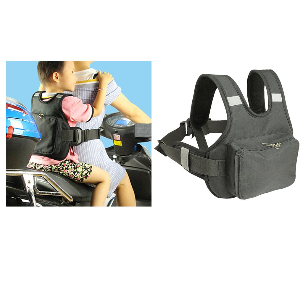 2 Pieces Motorcycle Bicycle Child Safety Belt Bike Safety Seat Strap Harness