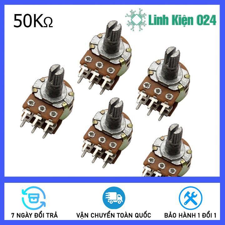 Bộ 5 biến trở Volum, triết áp Đôi 50K