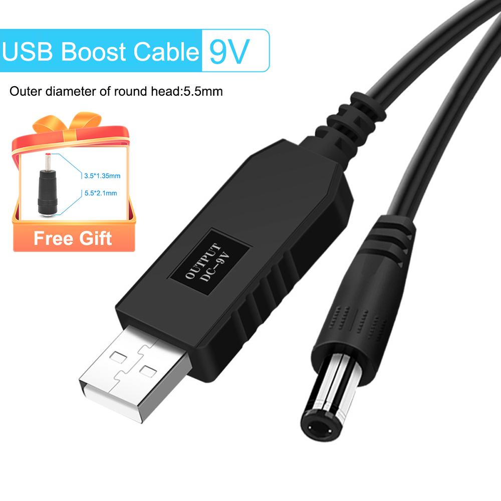 Fonken WiFi to Powerbank Cable Connector DC 5V to 12V USB Cable Boost Converter Step-up Cord for Wifi Router Modem Fan Speaker