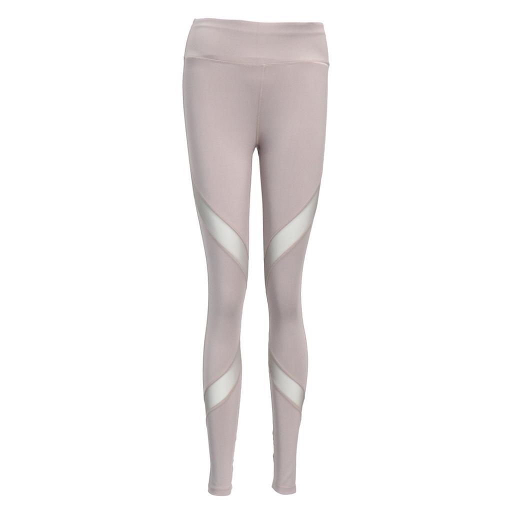 High Waist Yoga Pants Sports Running Leggings Flex Workout Fitness Capris Stretch Mesh Trouser Quick-drying Training Sportswear for Women Gilrs