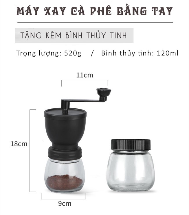 Dụng Cụ Xay Cà Phê Bằng Tay Gia Đình