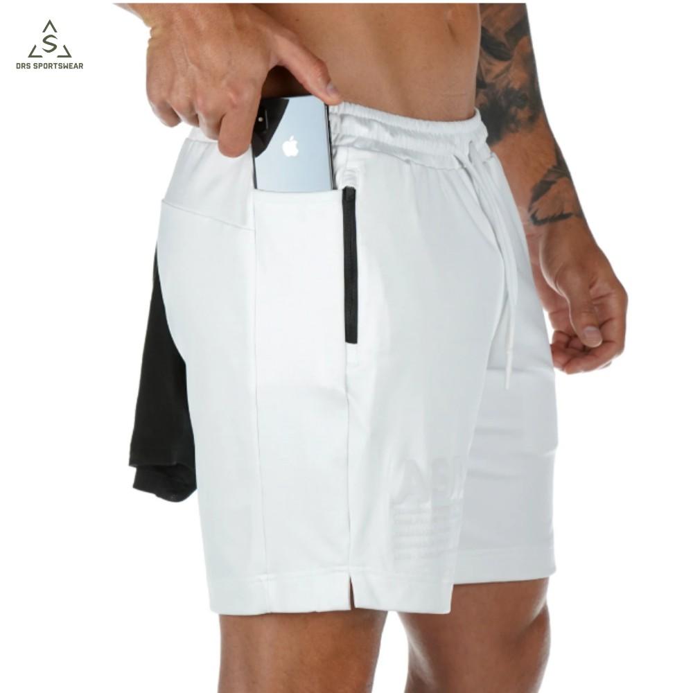 Quần thể thao nam DRQ76 quần short nam DRS vải thể thao co giãn, thoáng mát, chuẩn form